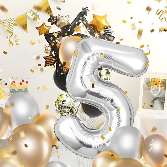 Déco Ballon Chiffre Géant Pixelisé 102cm - Thème Minecraft - Vert Et Noir - Pour Anniversaire Enfant (Chiffre 8)