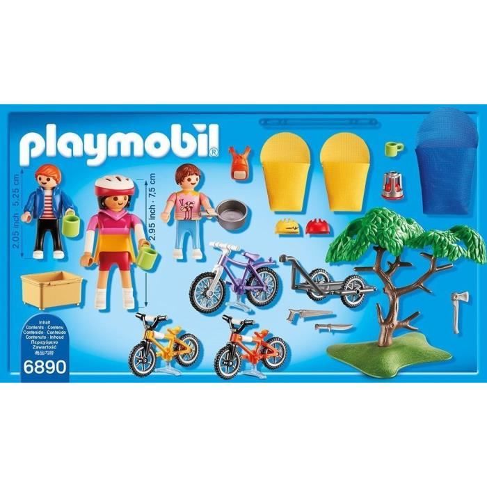 PLAYMOBIL 6890 Summer Fun Cyclistes avec Velos et Remorque Cdiscount Jeux Jouets