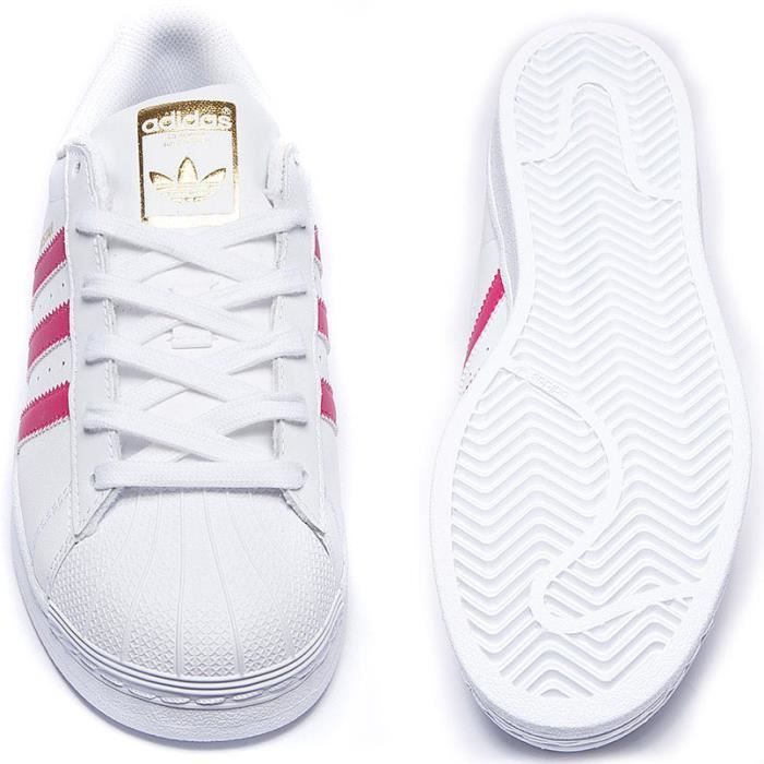 ADIDAS ORIGINALS Baskets Superstar - Femme - Blanc et Rose