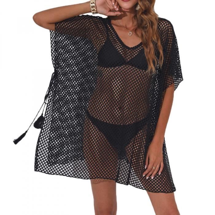 Cache maillot dentelle noir hot sale