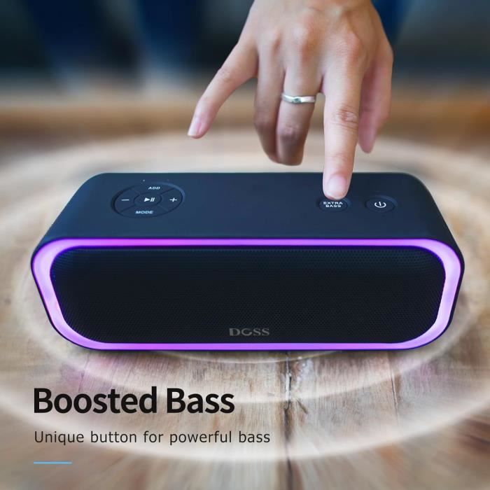 Petit Haut-Parleur Bluetooth, Ipx7 Étanche, Basses Supérieures