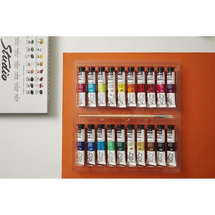 30 tubes de 20 ml de peinture acrylique Pébéo Studio - Coffrets de Peinture  Acrylique - Peinture Acrylique
