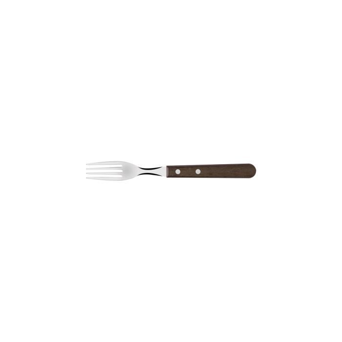 Set De 24 Couverts à Steak Bois Et Acier Inox - 12 Couteaux + 12 Fourchettes - Pour Viandes Et BBQ