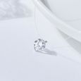 Collier femme 925 argent zircon seul diamant ligne de pêche élégance classique-3