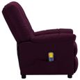 Market® Fauteuil de Massage Mode inclinable - Fauteuil de relax Fauteuil Relaxation - Violet Tissu 54009-3