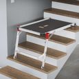 Plateforme d'escalier TP1 Aluminium - HAILO - Réglage flexible - 150 kg-3