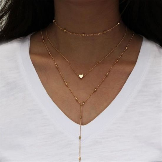 collier ras de cou plusieurs rangs collier ras de cou plusieurs rangs
