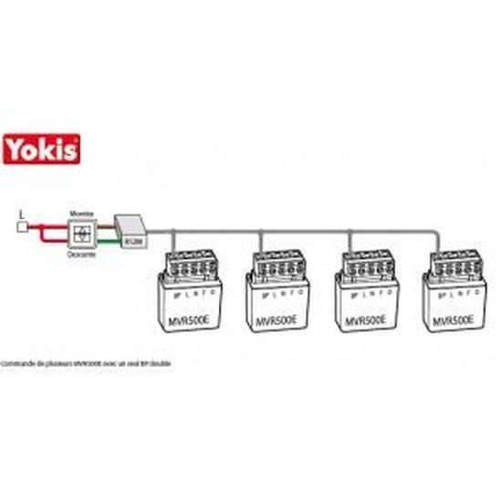YOKIS centralisation de volets roulants micro-module encastré - MVR500E