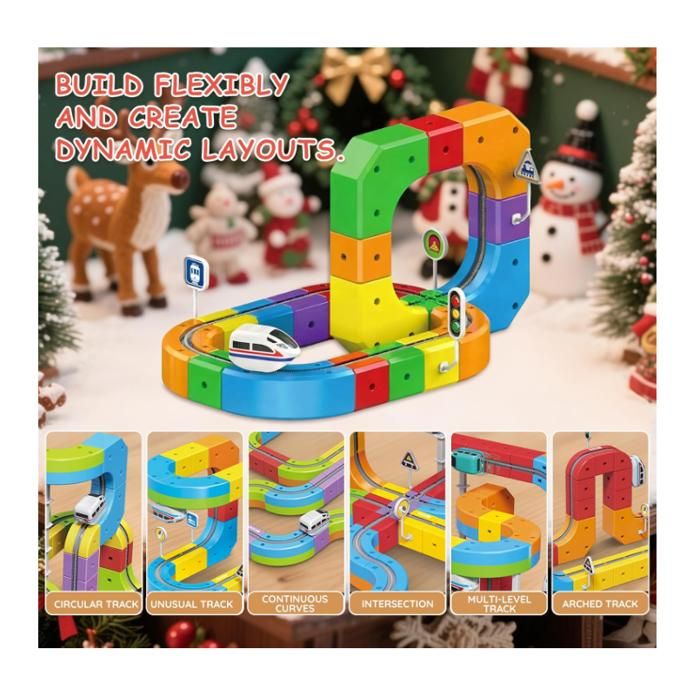 Clickrail Kit De Train électrique Magique Au Dé, Bloc De Rail Magique