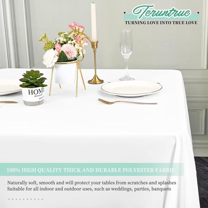 Lot De 8 Nappes Carrées En Polyester Pour Tables Carrées Ou