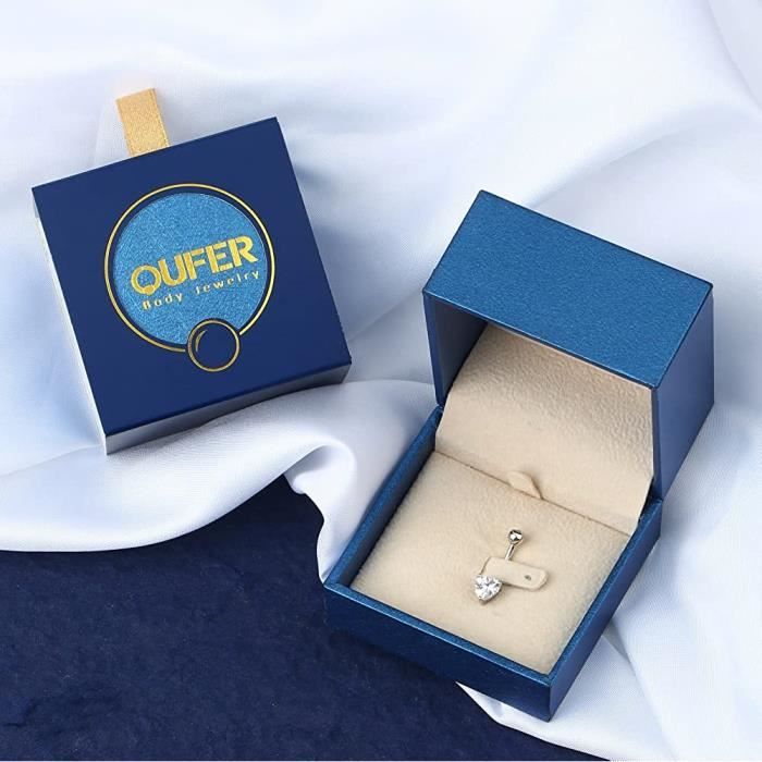 9 Bijoux Piercing Nombril 14G Acier Chirurgical - CZ, Serpent, Œil Mal - Cadeau Femme Fashion