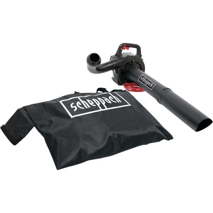 Souffleur Aspirateur Thermique Scheppach 4en1 - 268km/h, Broyeur, Sac 50L