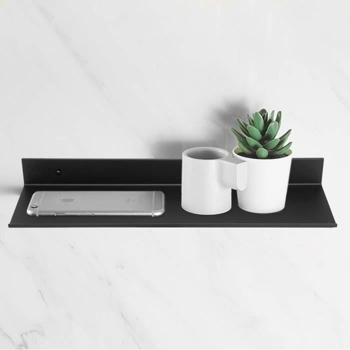 Etagères Murales Flottantes En Bois Lot De 2 - 40 Cm - Jusqu'à 10 Kg - Fixation Murale