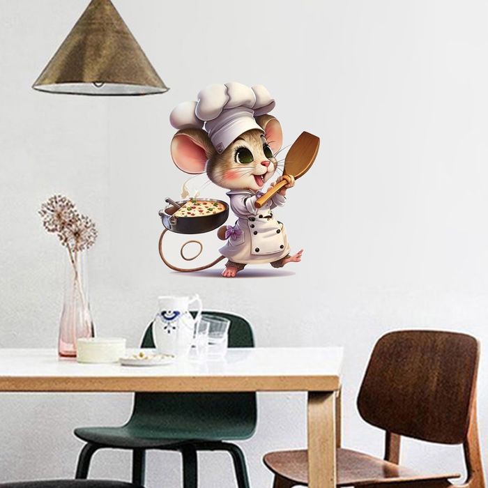 Sticker Mural Thème Animal Mignon Décor Decal Mural Papier Peint KItchen Adorable Autocollants Chat Pour La Décoration De La Salle De Classe En Verre De La Chambre Des Enfants Ensemble De 8