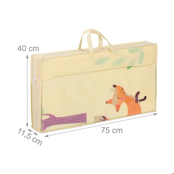 Tapis De Jeu Pliable Relaxdays 200x150cm - Mousse XPE Réversible - Protection Sol Enfant - Multicolore Avec Sac De Transport