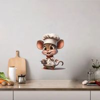 12 Autocollants Muraux Trou De Souris Fluorescents – Décoration Murale Amovible Souris Mignonne Pour Chambre Enfant