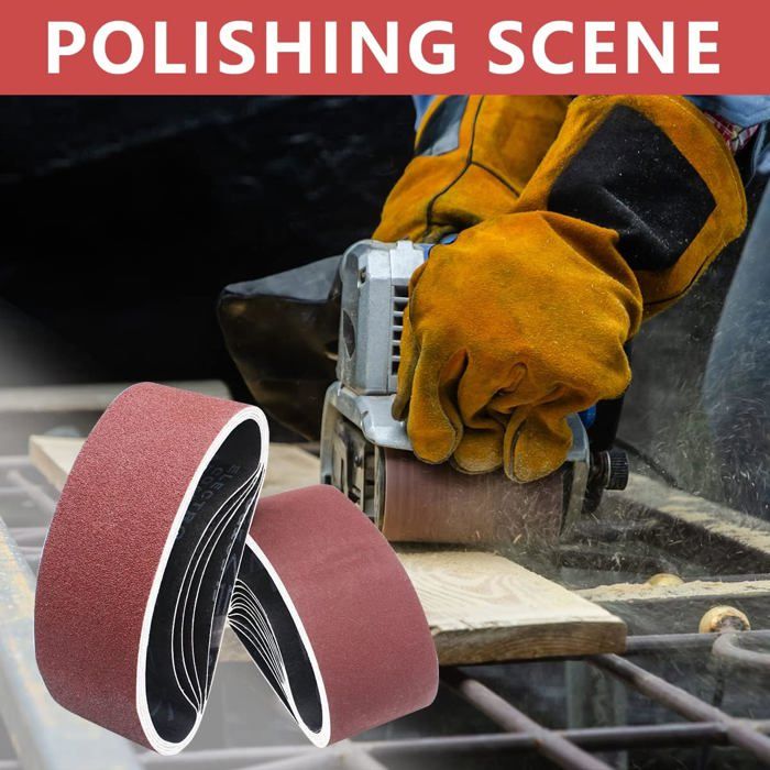 Lot De 20 Bandes Abrasives 40x303mm – Grain 240, Oxyde D'Aluminium, Moyen, Pour Ponçage