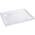 Receveur de douche à poser rectangle extra plat blanc - Allia Prima - 90 x 70 cm - Céramique-0