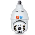 Tuya Smart Life Wifi Caméra IP d'ampoule de lampe E27, surveillance de sécurité CCTV de suivi automatique de conversation bidi[474]-0