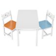 Ensembles de table et de chaises pour enfants Table à manger Table d'activités pour enfants avec porte-rouleau de papier à dessin-0