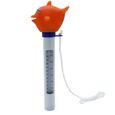 Thermomètre de piscine Indicateur de température Cartoon Mer Forme Shark avec Longe pour piscine Spa bain à remous étang-0
