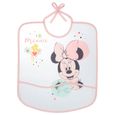 Disney - Minnie - Bavoirs 1er âge avec poche Floral Imprimé - 28 x 32 cm-0