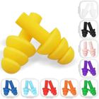 AIPAIDE 10pcs Bouchons d'oreilles en Silicone Anti-bruit,Détectables et Réutilisables Protège-Oreille pour la Natation et le