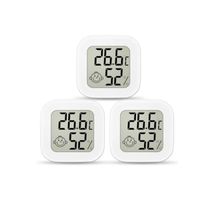 Thermomètre Hygromètre Interieur 3PCS Mini LCD Termometre Maison Moniteur de Température et Humidimètre Indicateur du Niveau