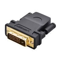 Xcool-art DVI vers HDMI Adapter, 24 + 1 DVI Male to HDMI Female Video Convertor, Support 1080P pour PC vers HDTV, projecteurs,