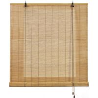 Store enrouleur en bambou naturel, store en bois pour l'intérieur I  Naturel, 60x175