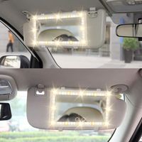Miroir De Courtoisie Voiture avec 60 lumières à LED Miroir pour Voiture Pare-Soleil, Miroir de Maquillage avec Interrupteur 