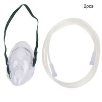 HURRISE Écran facial à l'oxygène Masque facial jetable Moufle à oxygène à ajustement rapproché domestique avec tube(Adulte )