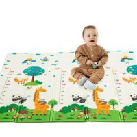 Tapis en mousse bébé, tapis de jeux pliable et imperméable pour bébé,tapis de sol ultra doux et compact-girafe