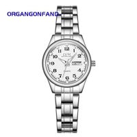 Femmes montres - hot sale double calendar quartz waterproof watch-Couleur: blanc