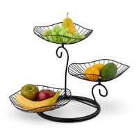 Corbeille À Fruits À 3 Étages - En Métal - Décoration De Fruits