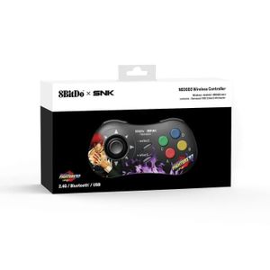 CONSOLE RÉTRO Rétrogaming-Iori Yagami Edition : 8Bitdo Manette Bluetooth Style SNK Neo Geo - compatible PC Windows, Android & Neo Geo Mini