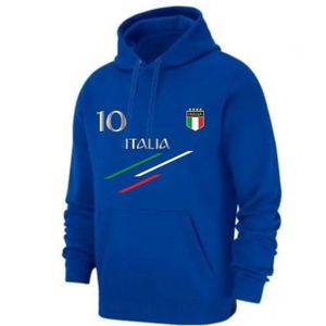 Sweat à Capuche Italie Team Soccer, Homme Taille L, Bleu, Marque CHIP