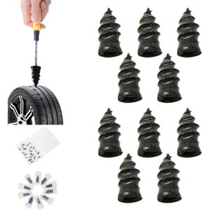 Kit De Réparation De Pneus à Clous - 10 Pièces Pour Voiture, Vélo Et Scooter - Réparation Rapide De Crevaison