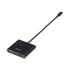 ADAPTATEUR AUDIO-VIDÉO  Acer Adaptateur vidéo externe USB-C HDMI noir En v