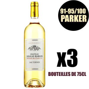 VIN BLANC X3 Château Sigalas-Rabaud 2014 75 cl AOC Sauternes