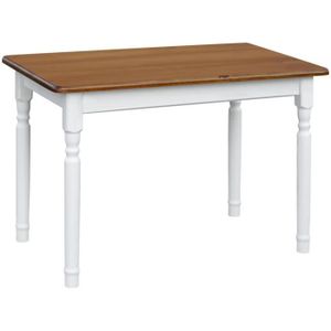 TABLE DE CUISINE  Table 70 x 60 cm Blanc/Chêne rectangulaire pour cu