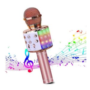 Bigben Micro karaoké avec Effets Lumineux et modificateur de Voix - Noir :  : High-Tech