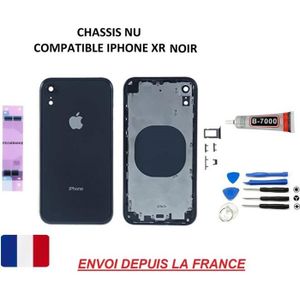 Vitre Arriére Iphone XR - Noir / Blanc / Bleu / Rouge / Corail / Jaune