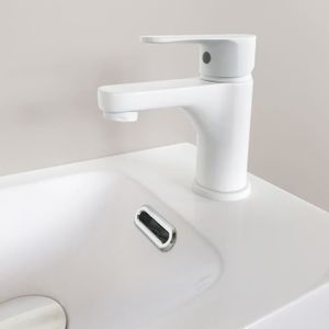 ROBINETTERIE SDB Robinet lave-mains blanc - Mitigeur eau chaude / e