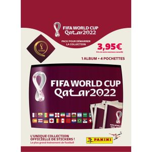 CARTE A COLLECTIONNER Album de stickers PANINI - World cup 2022 - 1 album + 4 pochettes à collectionner