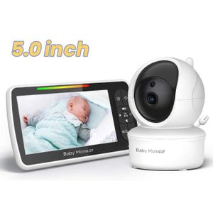 Babyfoon avec caméra - Écran HD 5 pouces - Babyphone - Vidéo et Audio -  Extensible