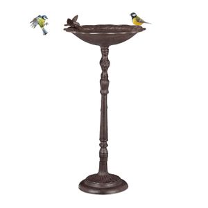 AMZtime Abreuvoir pour oiseaux Vert Résistant au gel Pour oiseaux sauvages Avec fontaine solaire de 2,5 W 