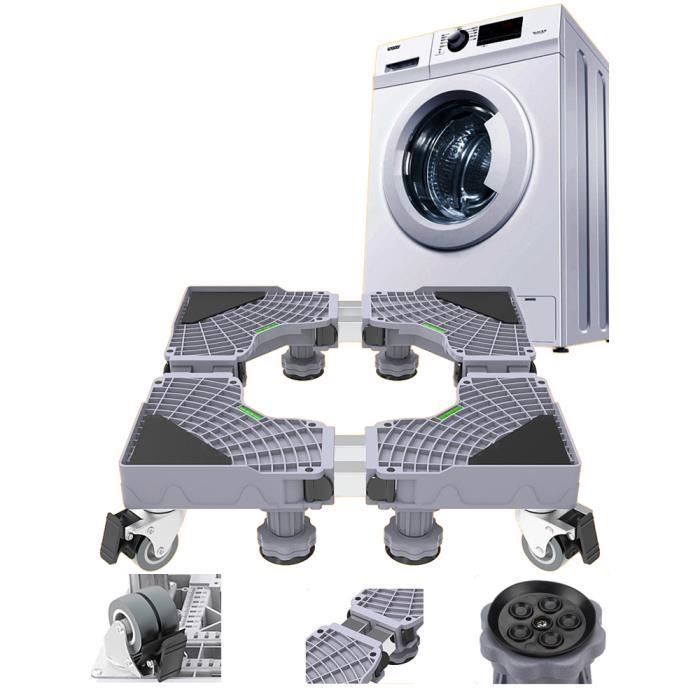 Pied de machine à laver amovible, pied de machine à laver réglable, 41-64  cm, base de sèche-linge, réfrigérateur, capacité de charge élevée