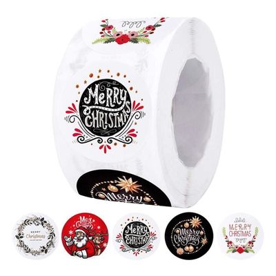 60 Autocollants De Noël Adhésifs - Étiquettes Cadeaux Personnalisables Avec Motifs Festifs (Père Noël, Sapins) - 2
