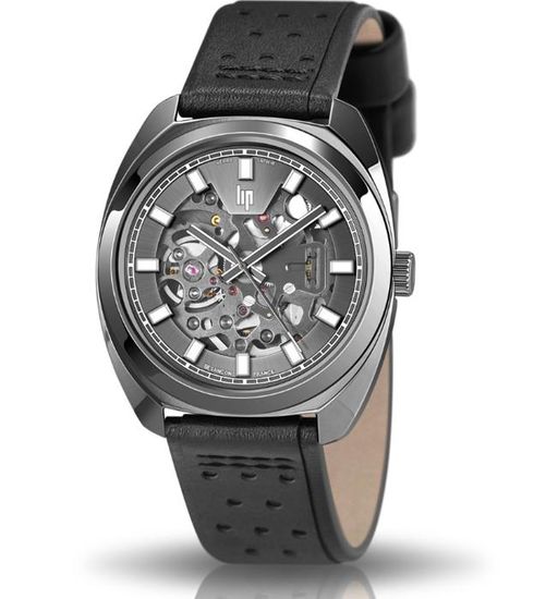 Montre Lip homme chronographe acier cuir bleu - Homme - modèle 671593